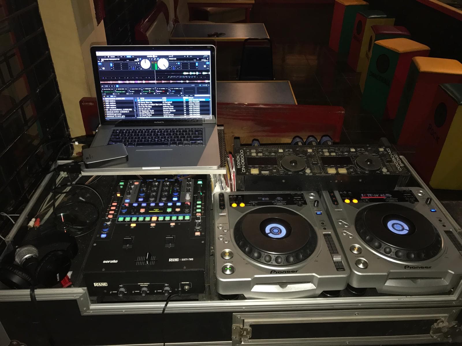 Exodus Nuclear DJ decks and mixer